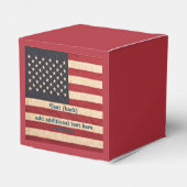 sterren en stripes met Amerikaanse vlag Bedankdoosjes (Achterkant)