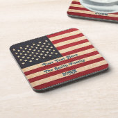  sterren en stripes met Amerikaanse vlag Bier Onderzetter (Linkerzijde)