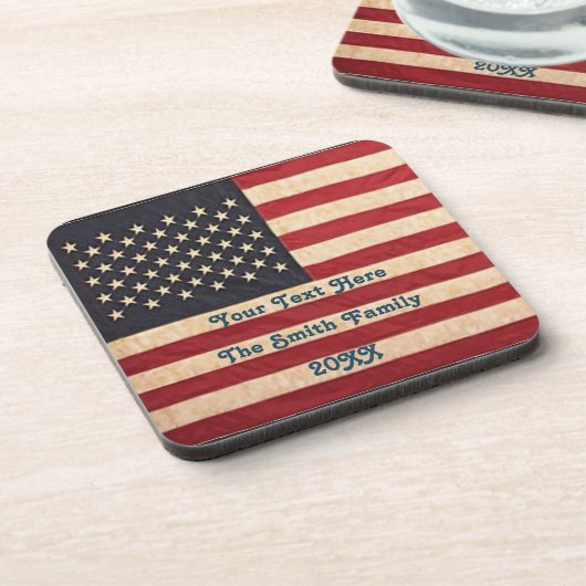  sterren en stripes met Amerikaanse vlag Bier Onderzetter (Linkerzijde)