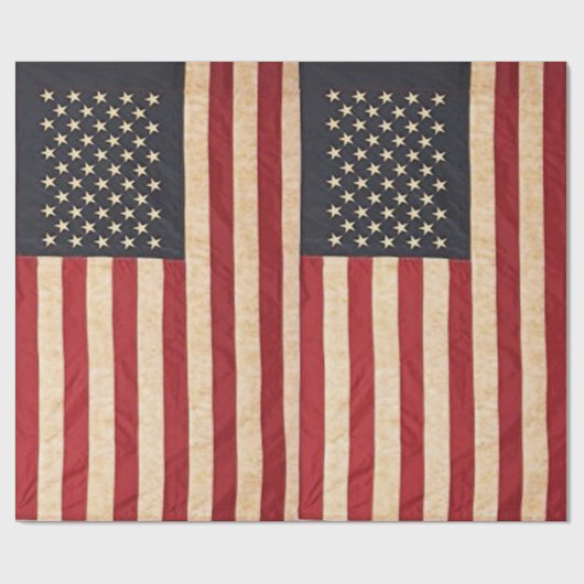  sterren en stripes met Amerikaanse vlag Cadeaupapier (Vlak)