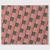 sterren en stripes met Amerikaanse vlag Cadeaupapier (Vlak)