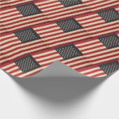  sterren en stripes met Amerikaanse vlag Cadeaupapier (Hoek)