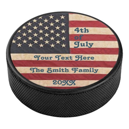  sterren en stripes met Amerikaanse vlag Hockey Puck (3/4)