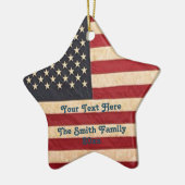 sterren en stripes met Amerikaanse vlag Keramisch Ornament (Links)