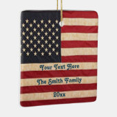 sterren en stripes met Amerikaanse vlag Keramisch Ornament (Rechts)