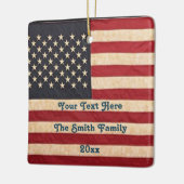 sterren en stripes met Amerikaanse vlag Keramisch Ornament (Links)