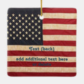 sterren en stripes met Amerikaanse vlag Keramisch Ornament (Achterkant)