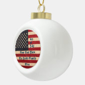 sterren en stripes met Amerikaanse vlag Keramische Bal Ornament (Rechts)