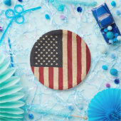 sterren en stripes met Amerikaanse vlag Papieren Bordje (Feest)