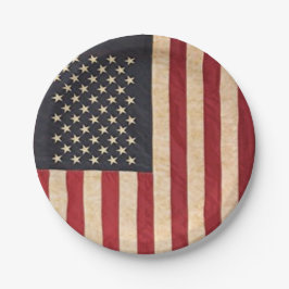  sterren en stripes met Amerikaanse vlag Papieren Bordje