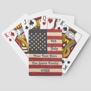  sterren en stripes met Amerikaanse vlag Pokerkaarten