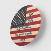 sterren en stripes met Amerikaanse vlag Ronde Klok (Hoek)