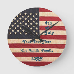 sterren en stripes met Amerikaanse vlag Ronde Klok