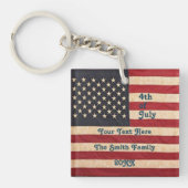  sterren en stripes met Amerikaanse vlag Sleutelhanger (voorkant)