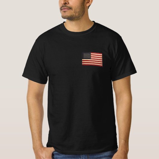 sterren en stripes met Amerikaanse vlag T-shirt (Voorkant)