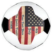 sterren en stripes met Amerikaanse vlag Voetbal (Gedraaid)