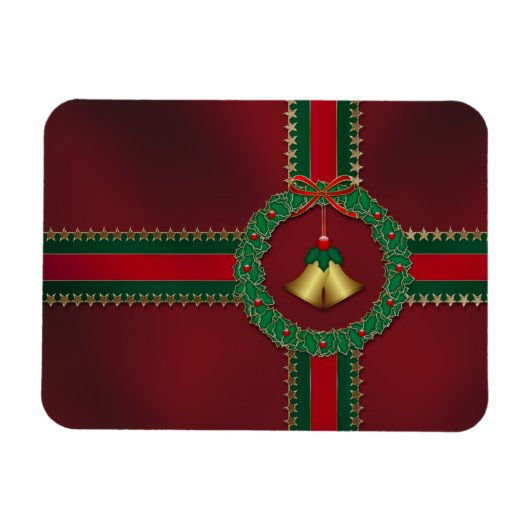 Sterren en Stripes met kerstmis Flexible Magnet Magneet (Horizontaal)