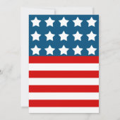 Sterren en Stripes Party Uitnodiging (Achterkant)