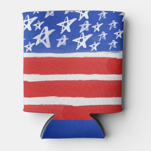 Sterren en Stripes, patriottisch, 4 juli Blikjeskoeler (Voorkant)