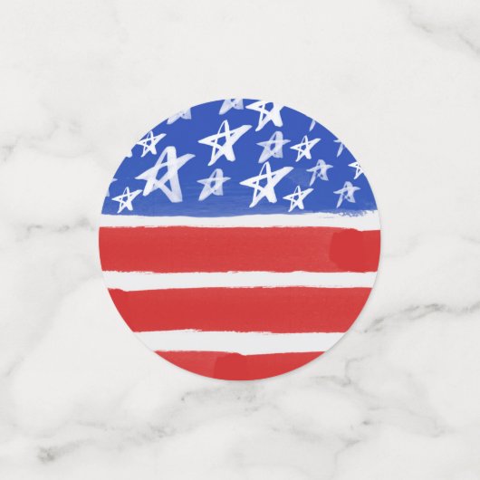 Sterren en Stripes, patriottisch, 4 juli Confetti (Kleine voorkant)