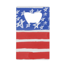 Sterren en Stripes, patriottisch, 4 juli Creditkaart Flessenopener