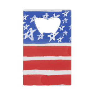 Sterren en Stripes, patriottisch, 4 juli Creditkaart Flessenopener
