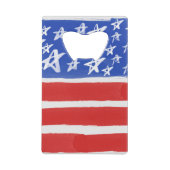 Sterren en Stripes, patriottisch, 4 juli Creditkaart Flessenopener (Achterkant)