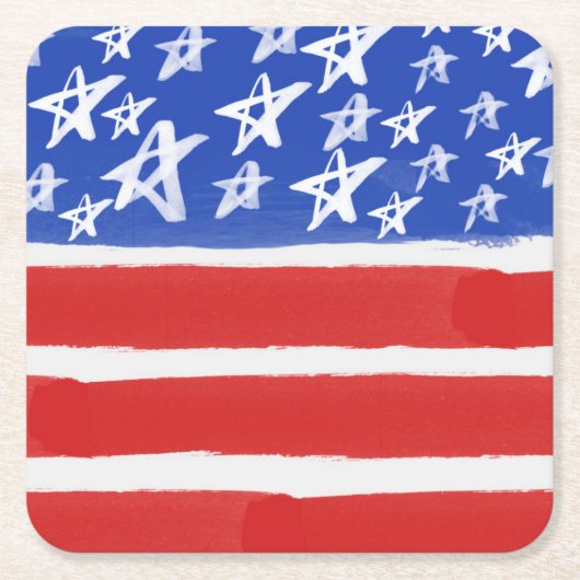 Sterren en Stripes, patriottisch, 4 juli Kartonnen Onderzetters (Voorkant)