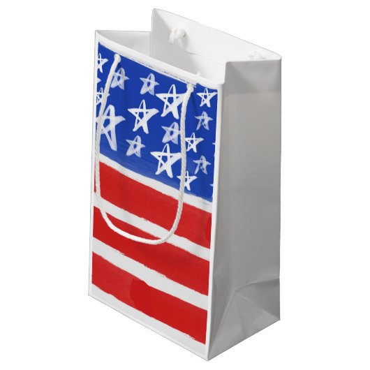 Sterren en Stripes, patriottisch, 4 juli Klein Cadeauzakje (Achterkant Gekanteld)