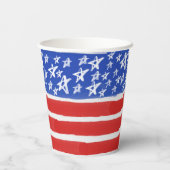 Sterren en Stripes, patriottisch, 4 juli Papieren Bekers (Achterkant)