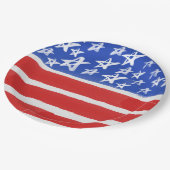 Sterren en Stripes, patriottisch, 4 juli Papieren Bordje (Gekanteld)