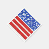 Sterren en Stripes, patriottisch, 4 juli Servet (Hoek)