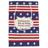 Sterren en Stripes Patriottische Amerikaanse vlag  Medium Cadeauzakje (Voorkant)
