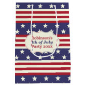 Sterren en Stripes Patriottische Amerikaanse vlag  Medium Cadeauzakje (Achterkant)