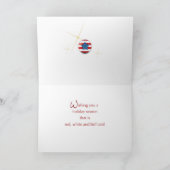 Sterren en Stripes Patriottische kerstversiering Feestdagen Kaart (Binnen)