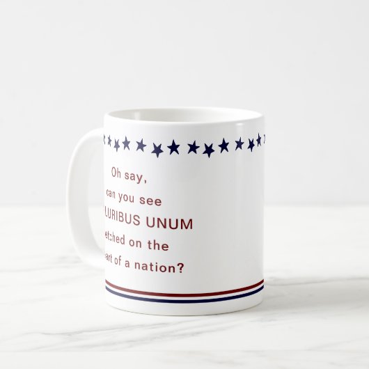 Sterren en Stripes Rood wit en blauw Koffiemok (Voorkant links)