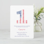 Sterren en stripes Unisex zomer 1e verjaardag Kaart (Staand voorkant)