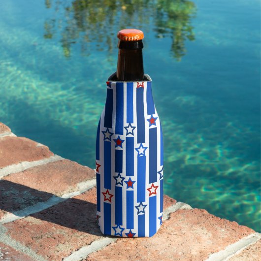 Sterren en stripes, vierde juli flesjeskoeler (Insitu Zwembad)