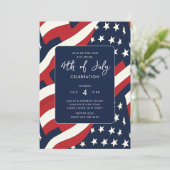 Sterren en stripes Vierde juli Kaart (Staand voorkant)