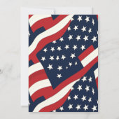 Sterren en stripes Vierde juli Kaart (Achterkant)