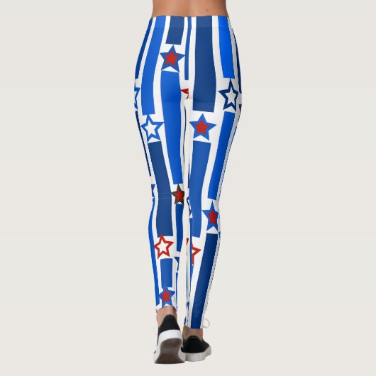 Sterren en stripes, vierde juli leggings (Achterkant)