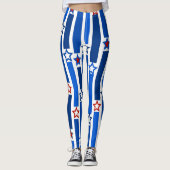 Sterren en stripes, vierde juli leggings (Voorkant)