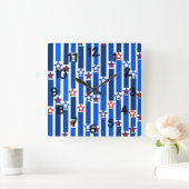 Sterren en stripes, vierde juli vierkante klok (Huis)