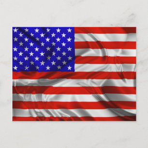 Sterren en stripes Vlag briefkaart Zijderzijde