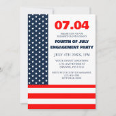 Sterren en stripes Vlag op 4 juli Kaart (Voorkant)