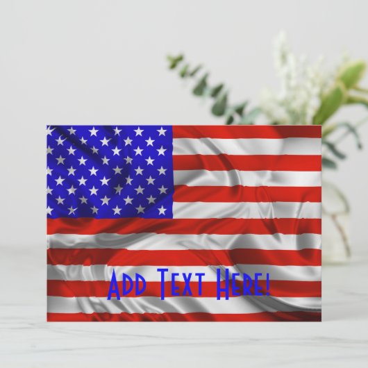 Sterren en stripes Vlag van de Zijde Vlag Kaart (Staand voorkant)