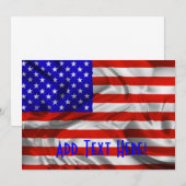 Sterren en stripes Vlag van de Zijde Vlag Kaart (Voorkant / Achterkant)