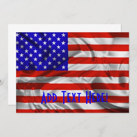 Sterren en stripes Vlag van de Zijde Vlag Kaart (Voorkant / Achterkant)