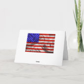Sterren en stripes Vlag Wenskaart Zijderzijde Kaart (Achterkant)
