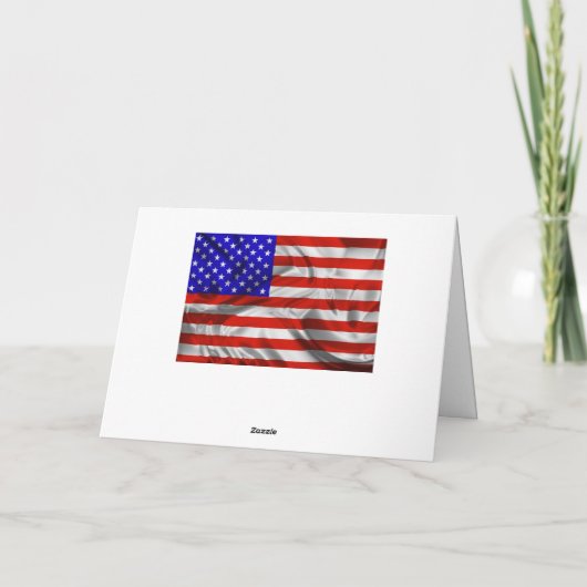 Sterren en stripes Vlag Wenskaart Zijderzijde Kaart (Achterkant)